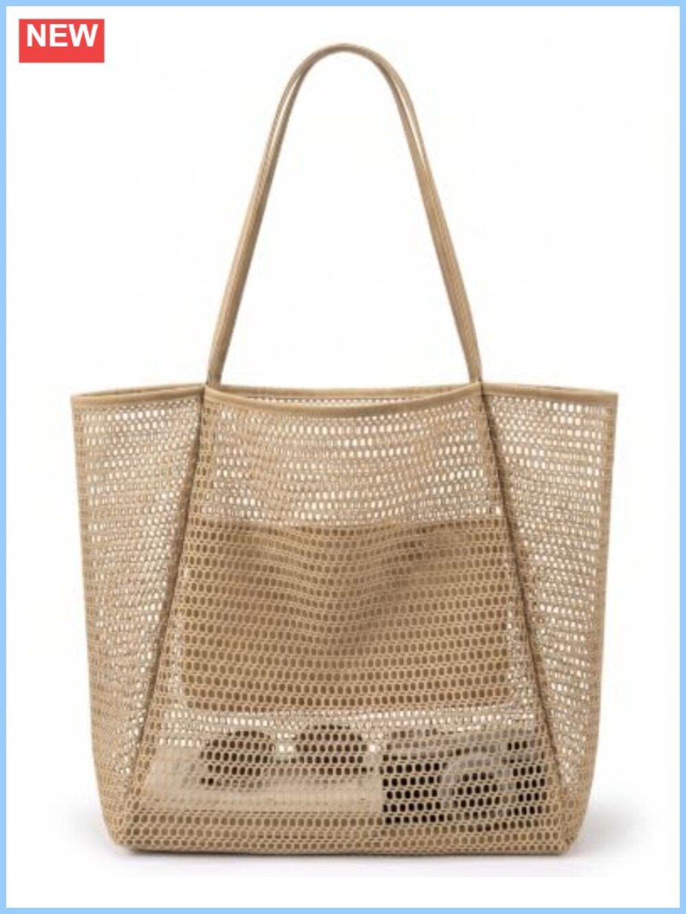 Large Mesh Beach Tote Bag Waterproof Pool Travel Bag Foldable